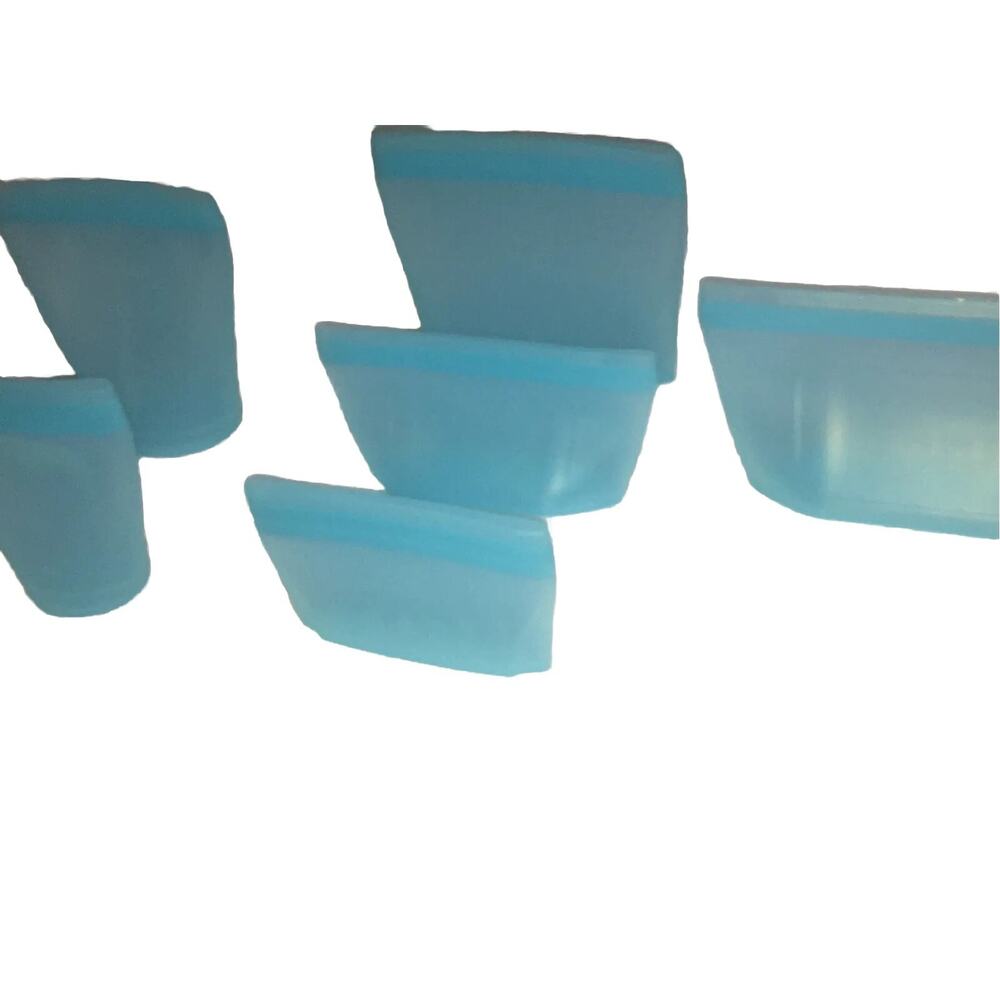 Reusable Food Container Silicone Bag, Upgrade Second Generation 6 Pcs Containers